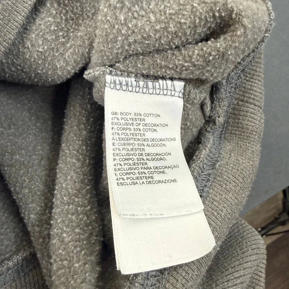 The North Face Hoodie Mens XL Gray Never Stop Exploring Pullover Fleece Logo